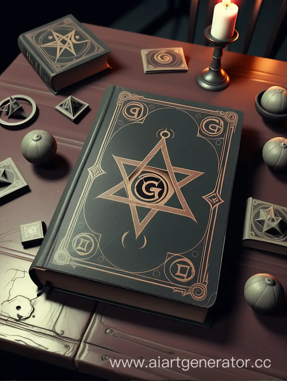 Dark-Occult-Book-on-Table-Mysterious-3G-Game-Style