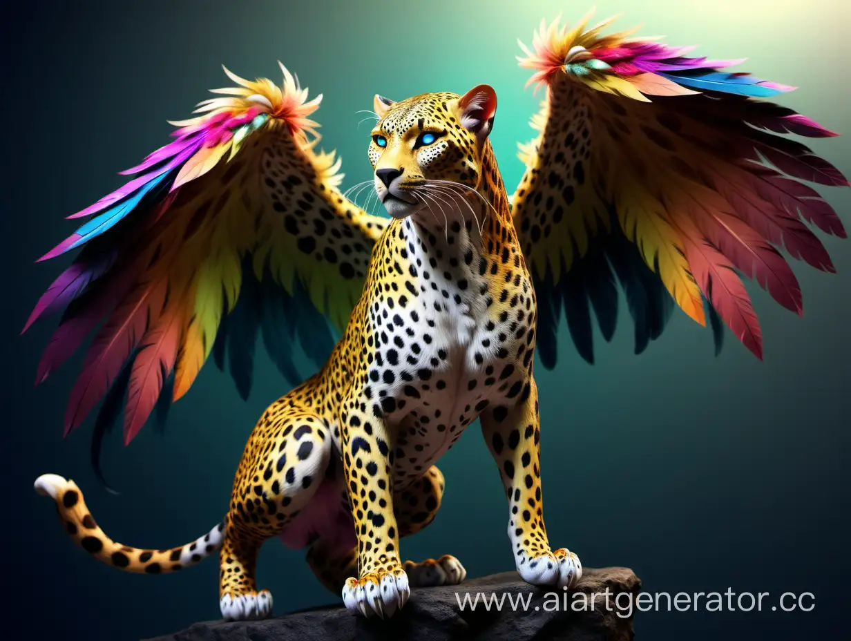 Majestic-Fantasy-Leopard-with-Colorful-Wings-and-Feathers