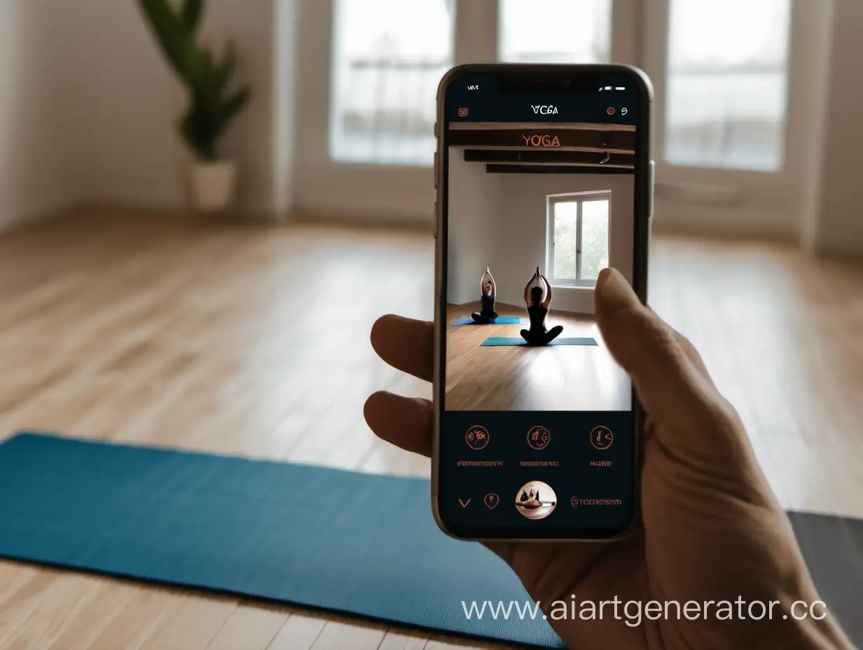 Virtual-Yoga-Session-on-Smartphone-Mindful-Practice-Anywhere-Anytime