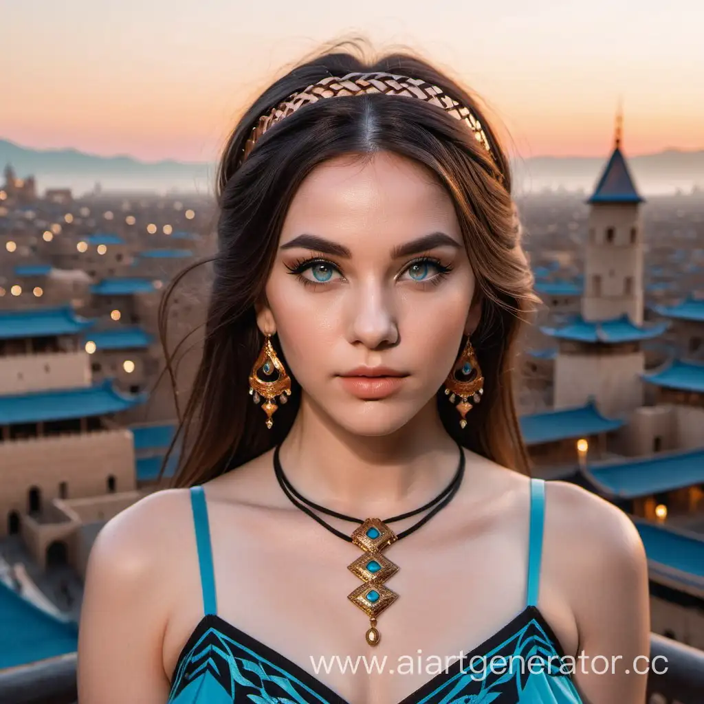 Mysterious-Girl-with-Blue-Eyes-EasternInspired-Urban-Portrait