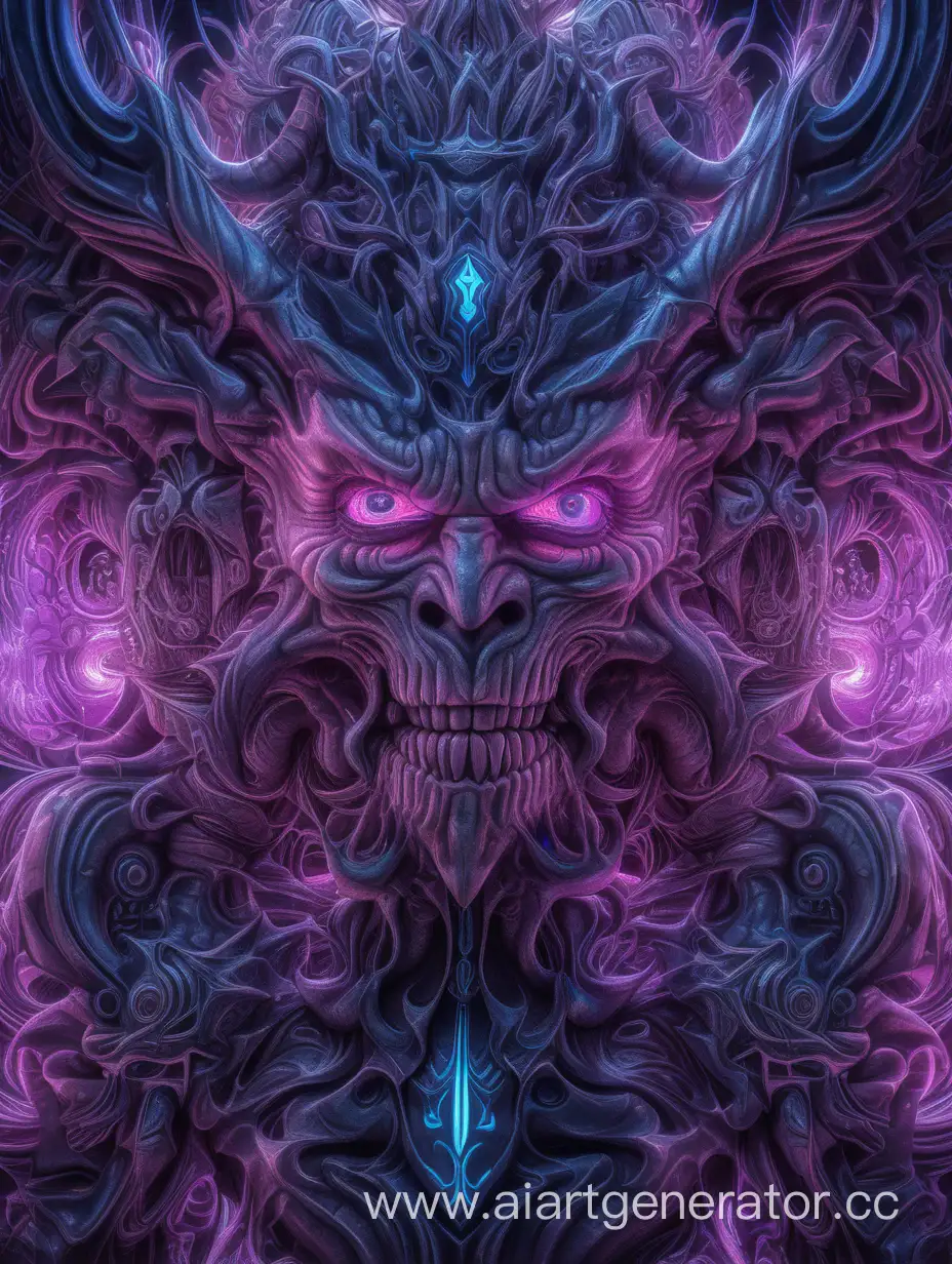 Ethereal-Devilcore-Digital-Art-with-Gloss-Finish-and-Multicolored-Notes