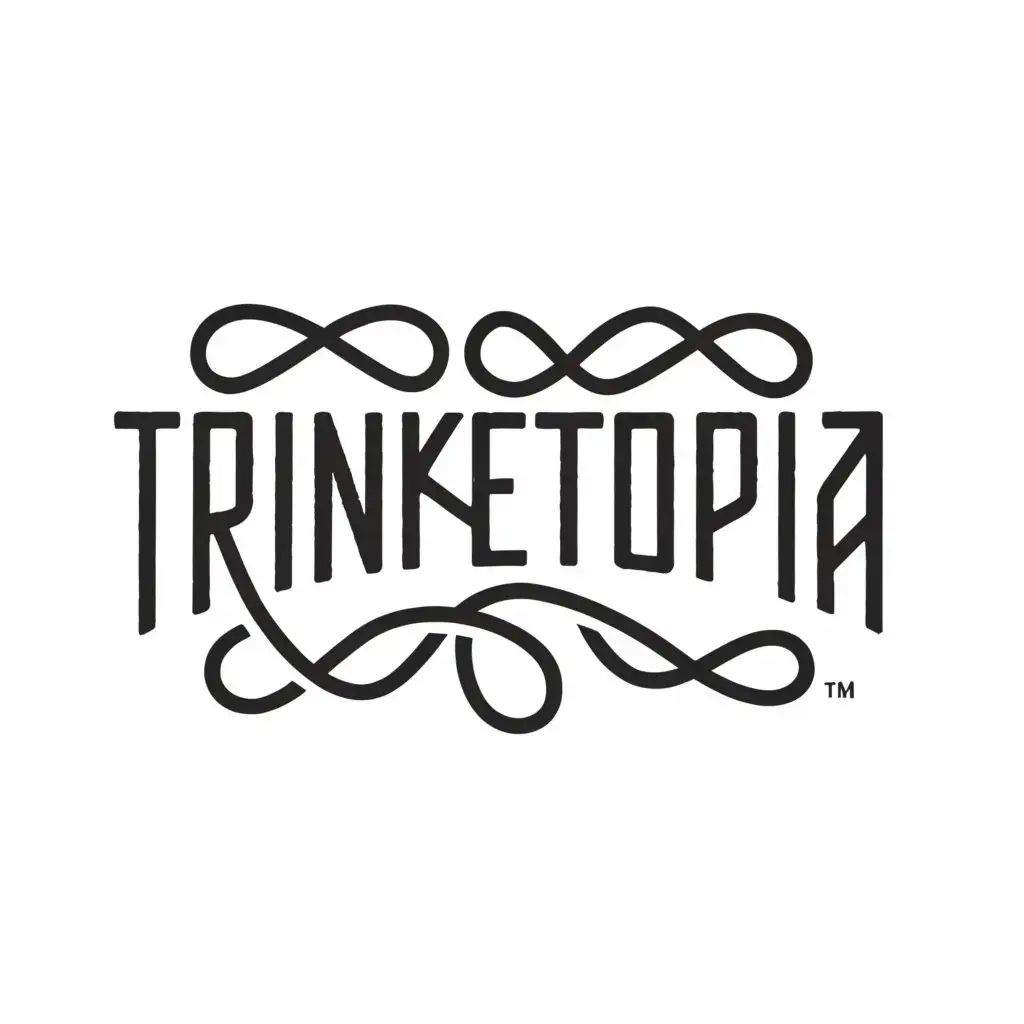 LOGO-Design-for-Trinketopia-Minimalistic-Meander-Symbol-for-Internet-Industry