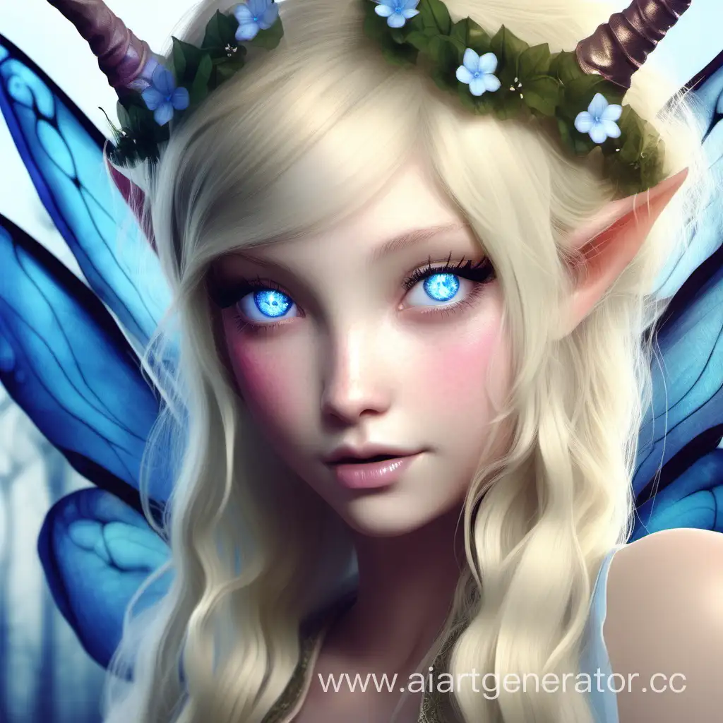 Enchanting-Fairy-with-Blonde-Hair-and-Blue-Eyes-Wearing-Horns