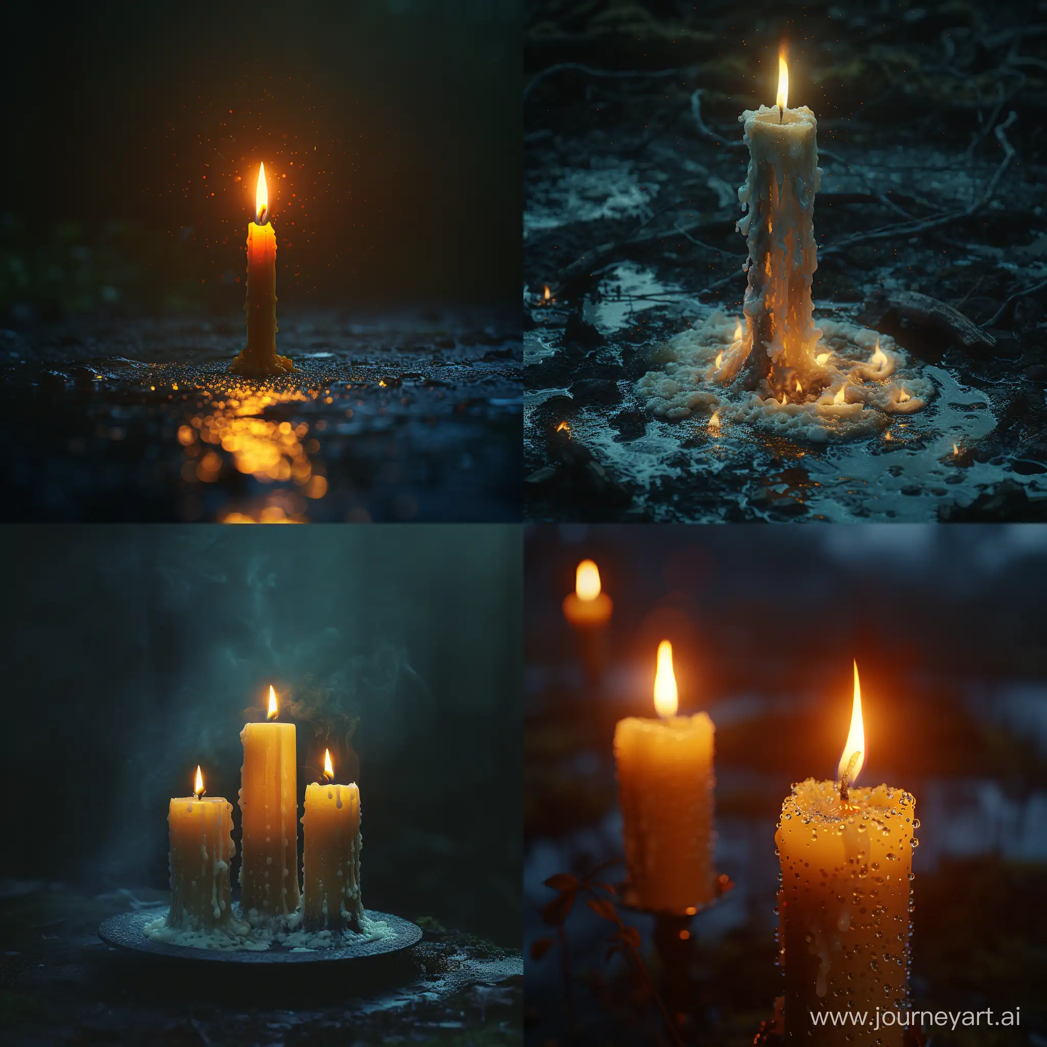 Eerie-Candlelit-Scene-Intense-Lighting-and-Shadow-in-Nightmarish-Illustration