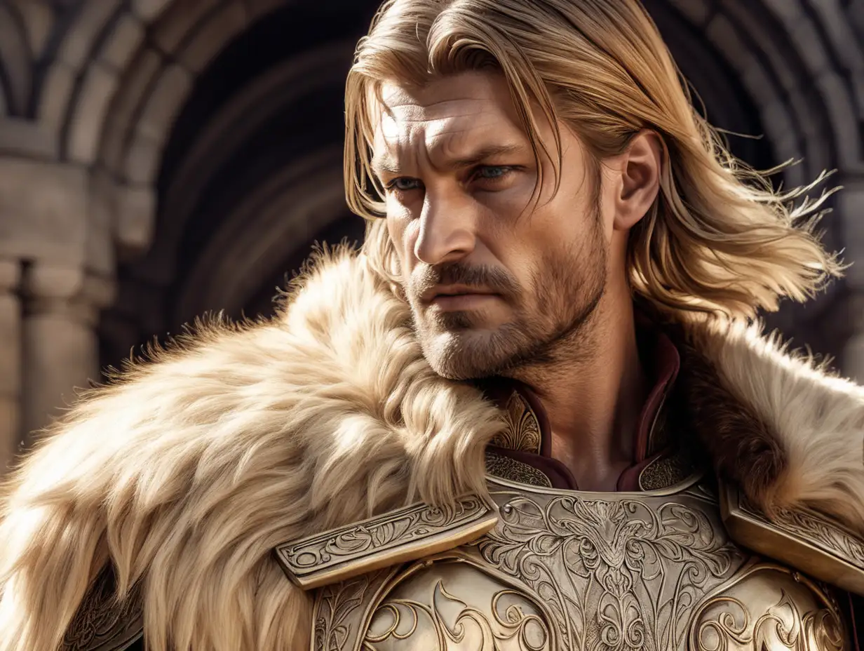 Handsome Jamie Lannister in Intricately Detailed Norse Armor
