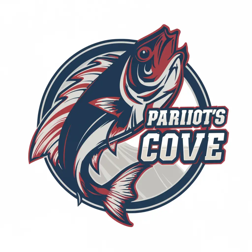 a logo design,with the text "Patriot’s Cove", main symbol:Fishing,Moderate,clear background