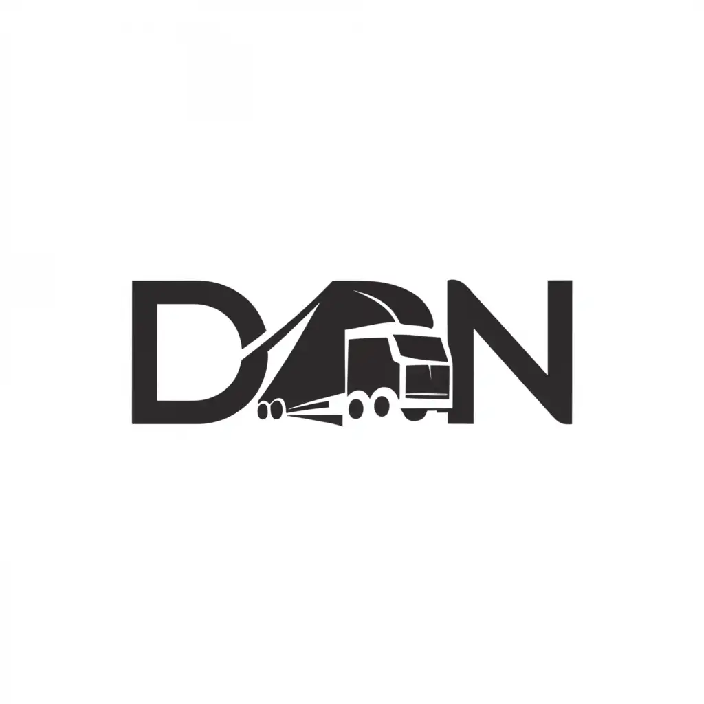 a logo design,with the text "Don", main symbol:freight transport,Minimalistic,be used in Automotive industry,clear background