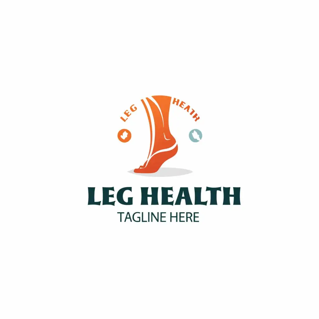a logo design,with the text "leg health", main symbol:lower limb,Moderate,clear background