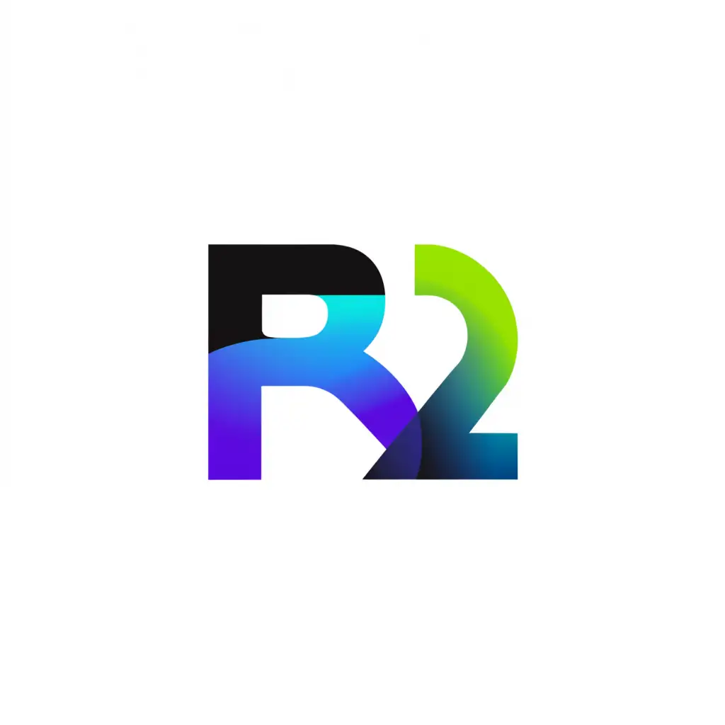 a logo design,with the text "R2", main symbol:R2,Moderate,be used in Sports Fitness industry,clear background