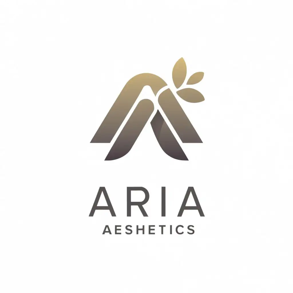 a logo design,with the text "Aria Aesthetics", main symbol:MedSpa Aestheics,Minimalistic,be used in Beauty Spa industry,clear background