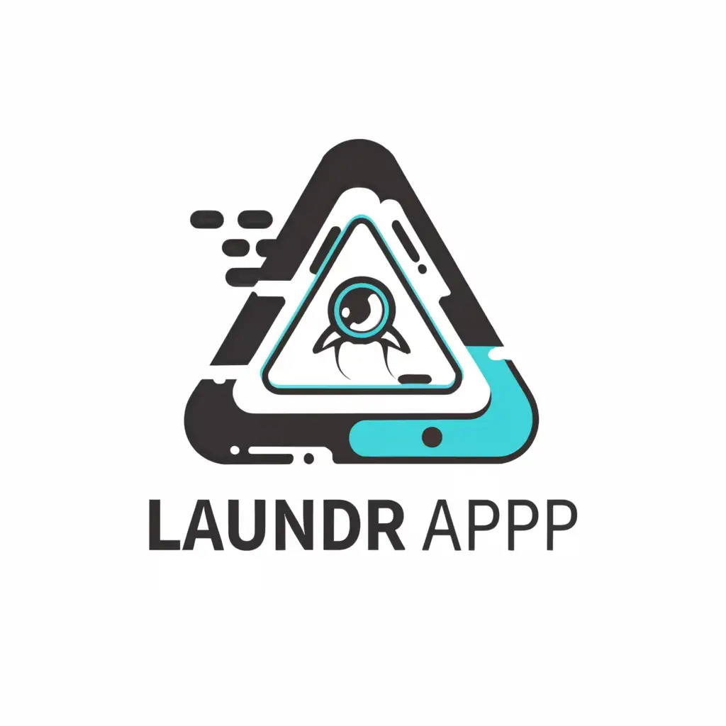 LOGO-Design-For-Laundry-App-Modern-Triangle-Wash-Machine-Symbol