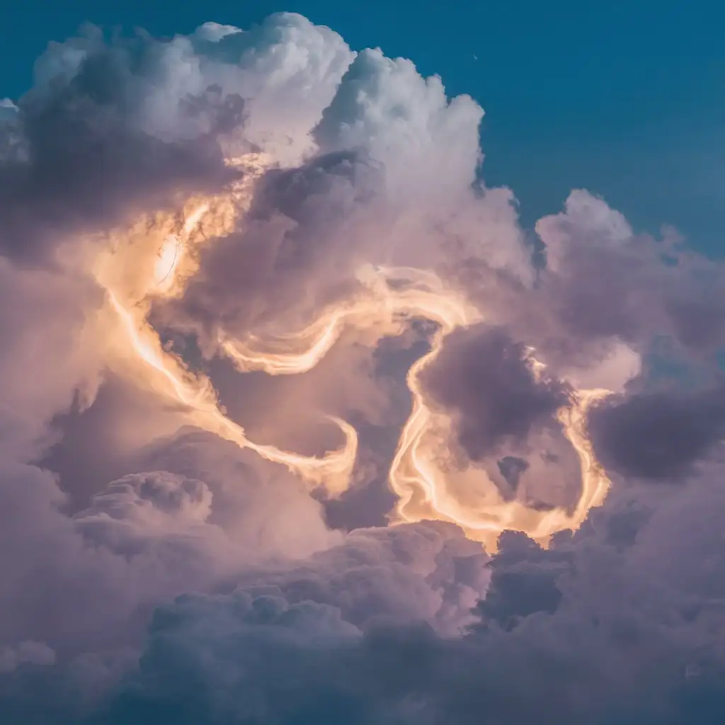 Необычные магнитные бури тёплого света на небе в облаках. НАблюдаем 