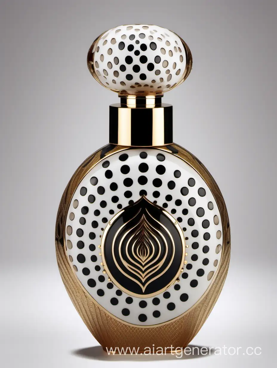Elegant-White-and-Gold-Luxury-Perfume-Bottle-with-Curvilinear-Oval-and-Decorative-Motif