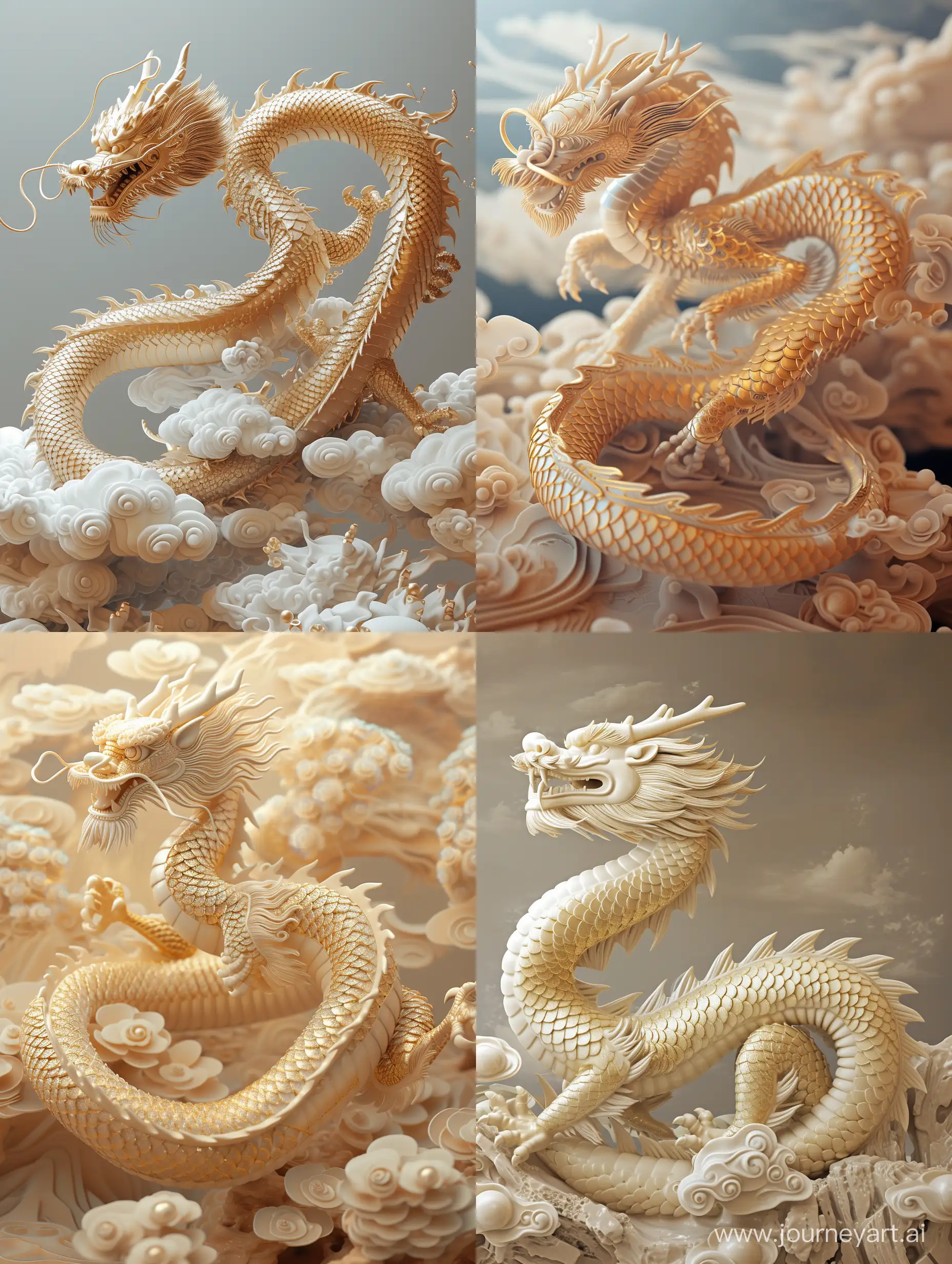 Majestic-Chinese-Zodiac-Divine-Dragon-in-Gold-Foil-Style