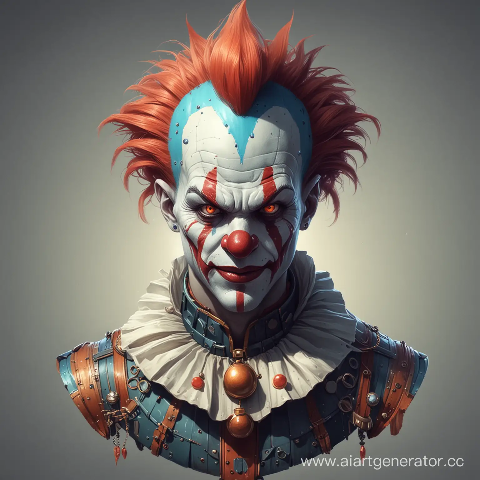 Futuristic-Clown-Avatar-Colorful-and-Playful-Cyberpunk-Character-Design