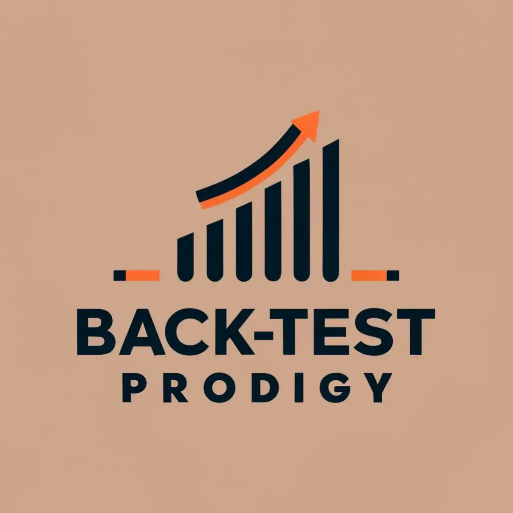 logo, trading back-test chart, with the text " Back-Test Prodigy", typography, be used in Finance industry