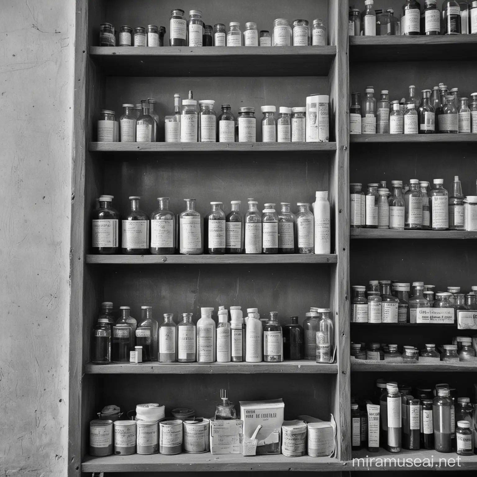Medical Supplies on Camp Shelves Glimpse into History 1943