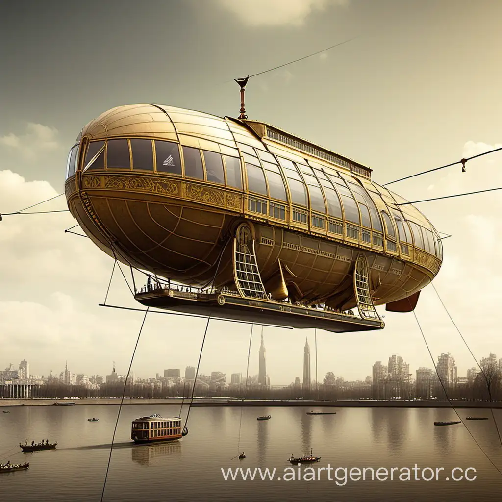 Airship-Travel-by-Tram-Futuristic-Aerial-Transportation
