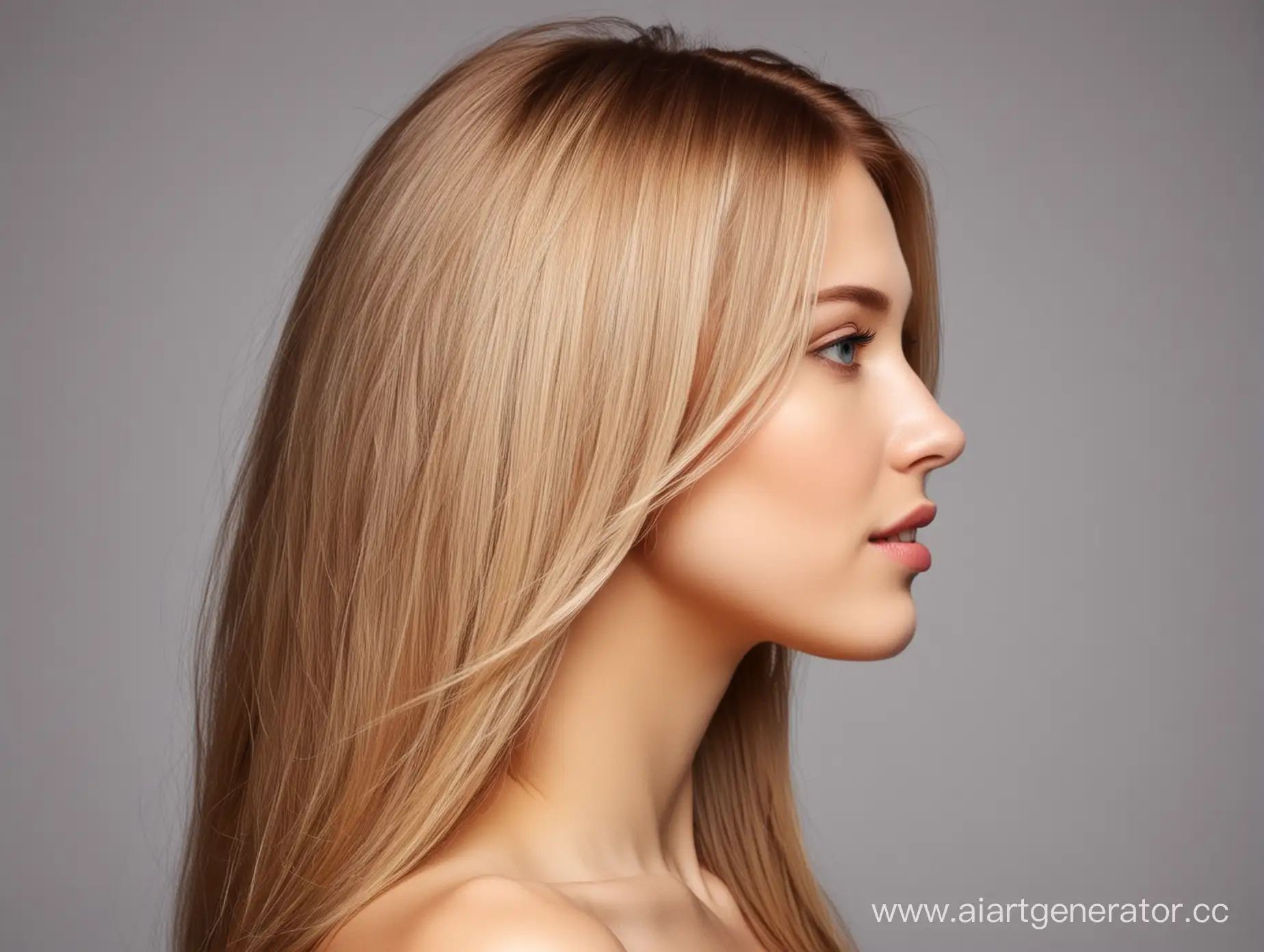 Profile-Portrait-of-a-Radiant-Girl-with-Long-Bright-Hair