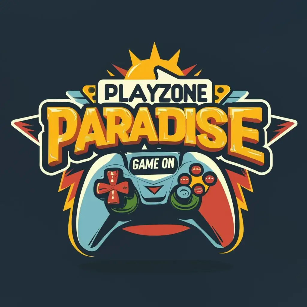 LOGO-Design-For-PlayZone-Paradise-Game-On-Where-Gaming-Meets-Retail