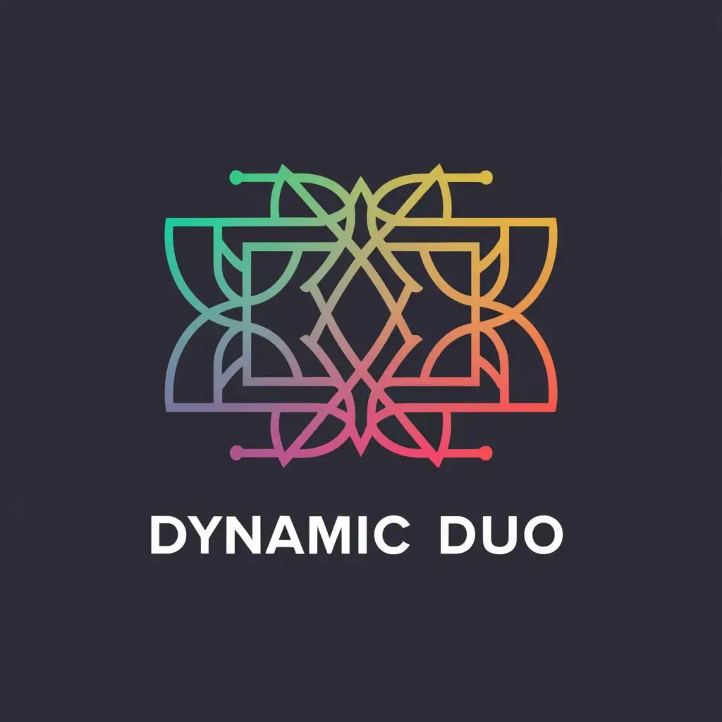 a logo design,with the text "Dynamic Duo", main symbol:Squares and a crown,complex,be used in Internet industry,clear background