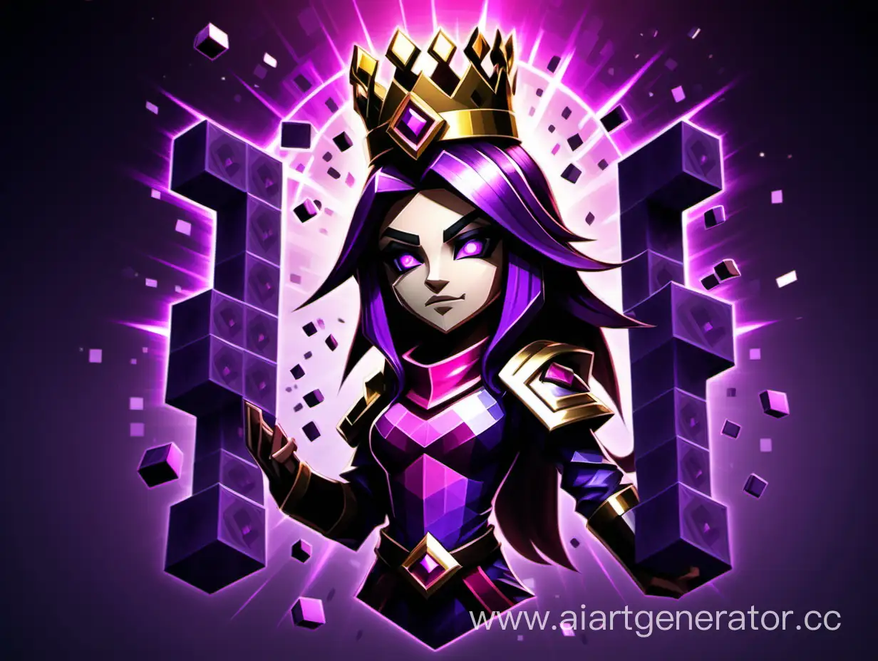 Templar-Assassin-with-Crown-in-Minecraft-Style-Banner