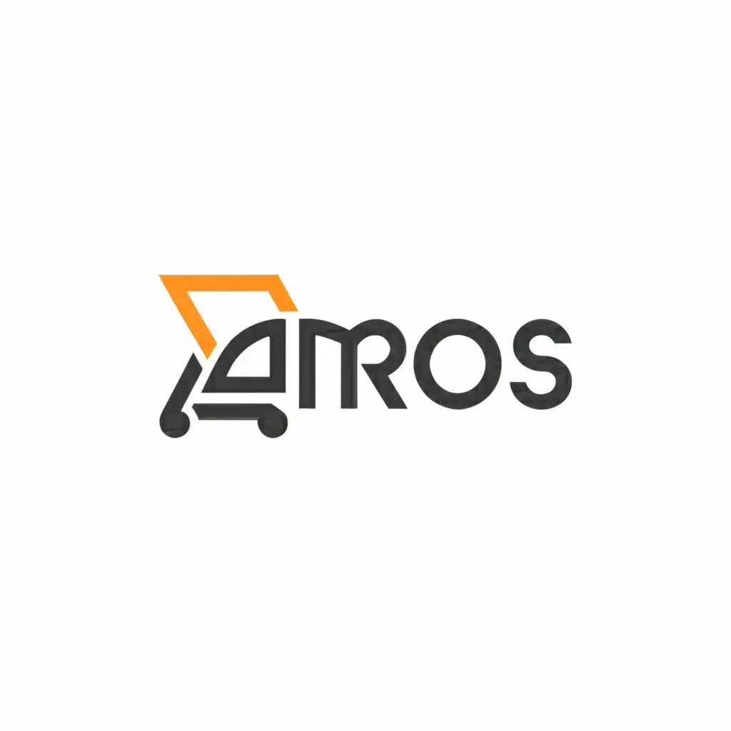 a logo design,with the text "ANROS", main symbol:cart,Minimalistic,be used in Retail industry,clear background