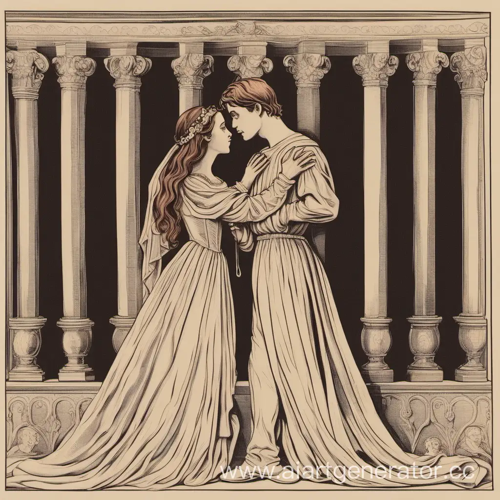 Tragic-Love-Story-Romeo-and-Juliet-Artwork-Depicting-Passionate-Romance