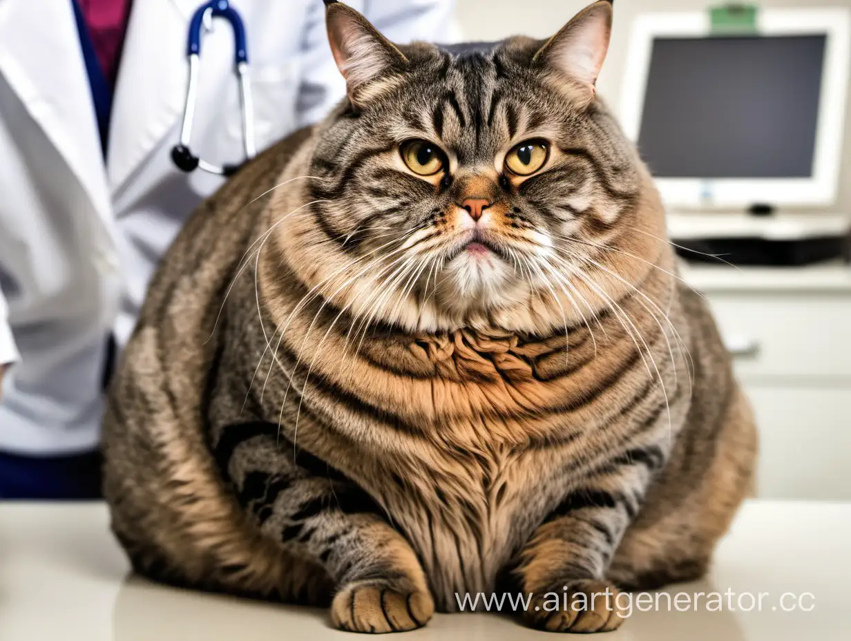 Толстый кот у доктора