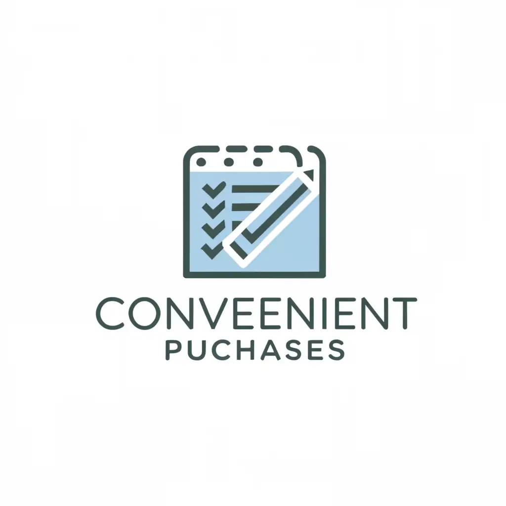 a logo design,with the text "Convenient purchases", main symbol:To-Do List,Moderate,be used in Retail industry,clear background
