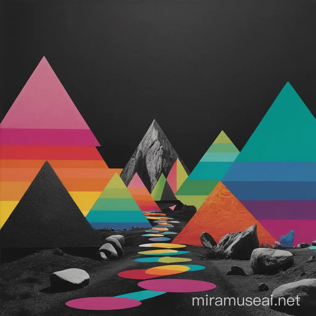 Mysterious Mischief Dark Abstract Imagery in Multicolor Palette