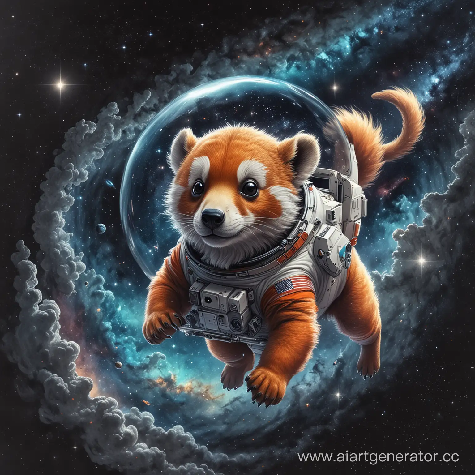 drawing of an animal in space 
