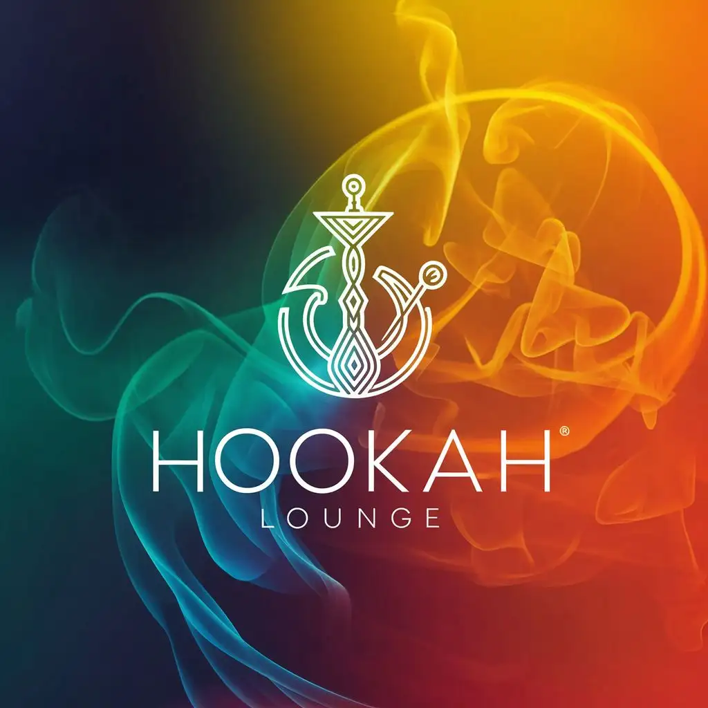 Vibrant-Hookah-Lounge-Logo-Design-with-Exotic-Flair