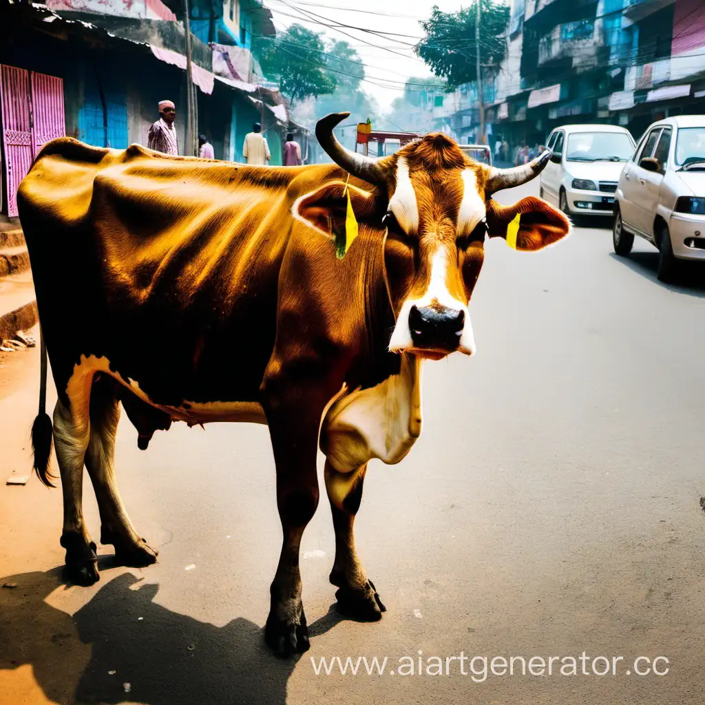 Cow-Walking-on-the-Streets-of-India