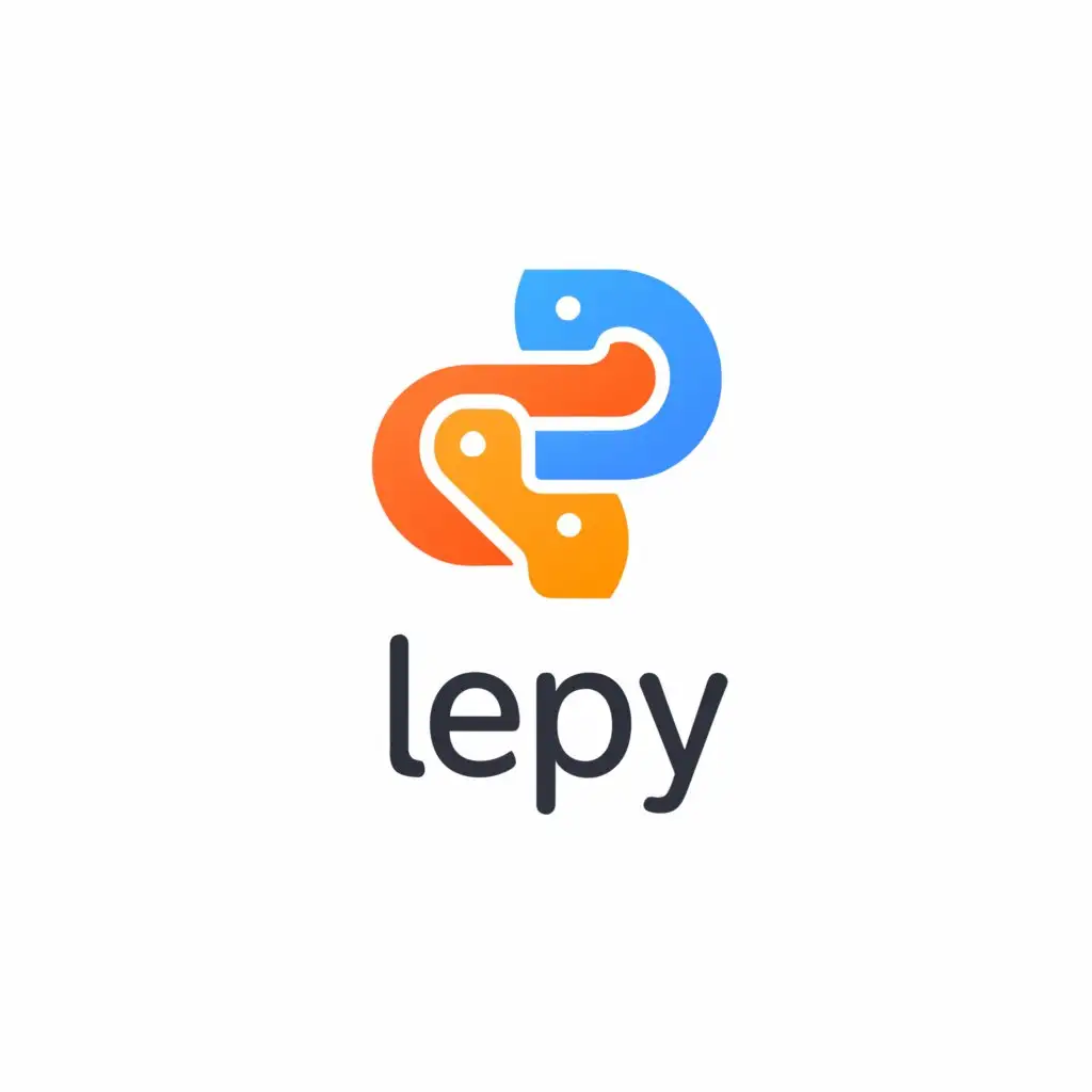 a logo design,with the text "LePy", main symbol:LePy is an e-learning platform for python programming at the vocational high school level,Minimalistic,be used in Education industry,clear background