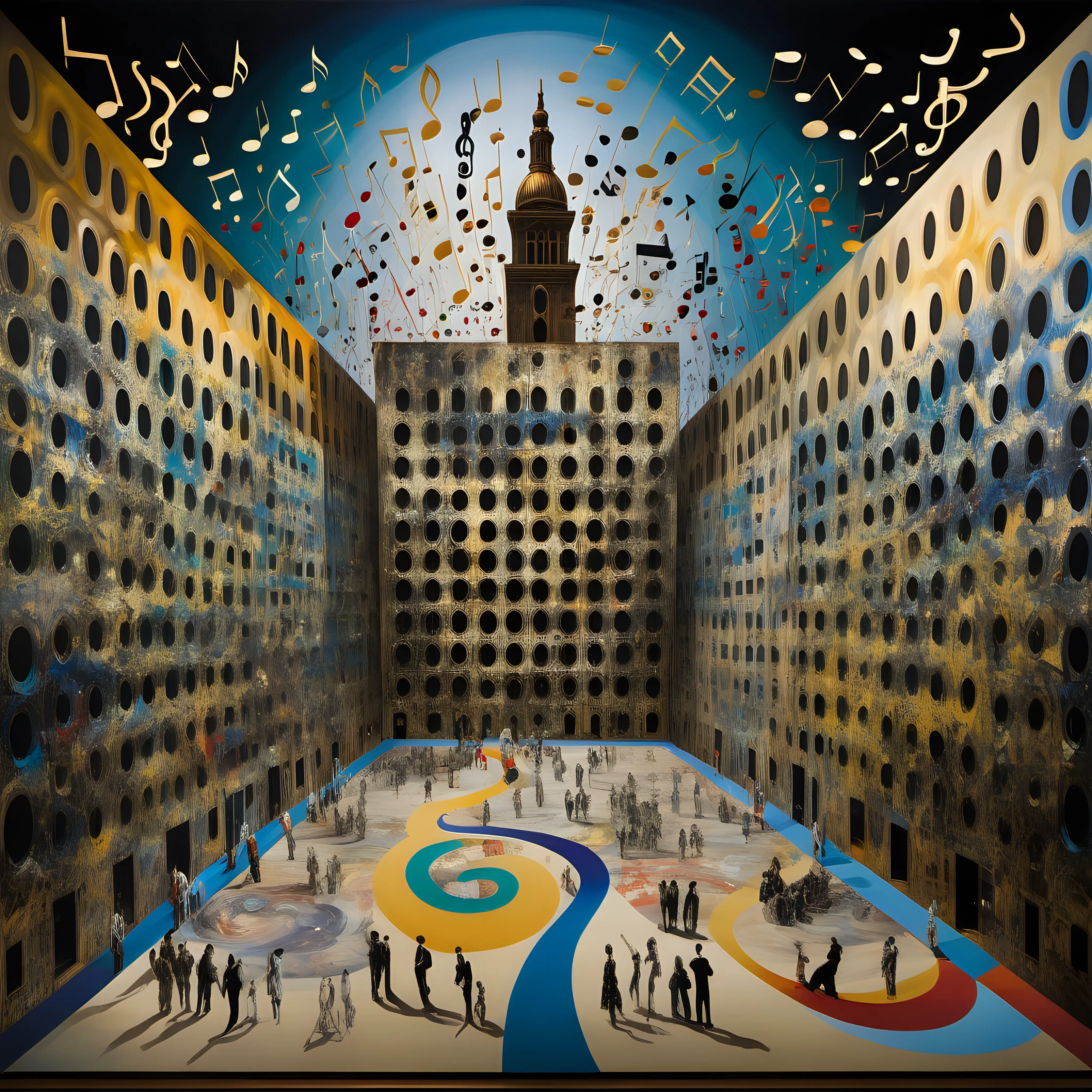 Opulent Urban Symphony Hirst Klimt and Dals Artistic Convergence
