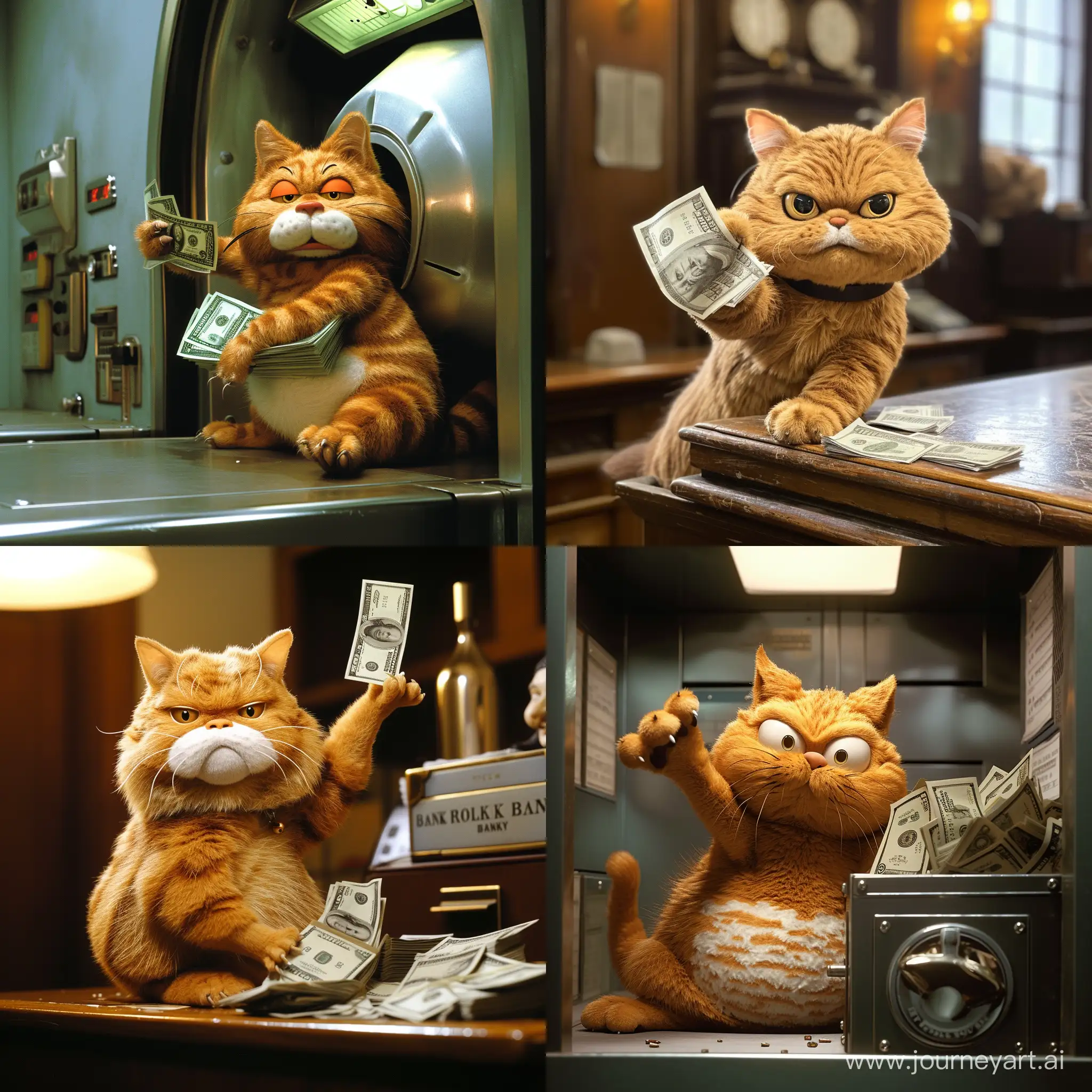 Robber-Cat-Garfield-Steals-Money-from-Bank