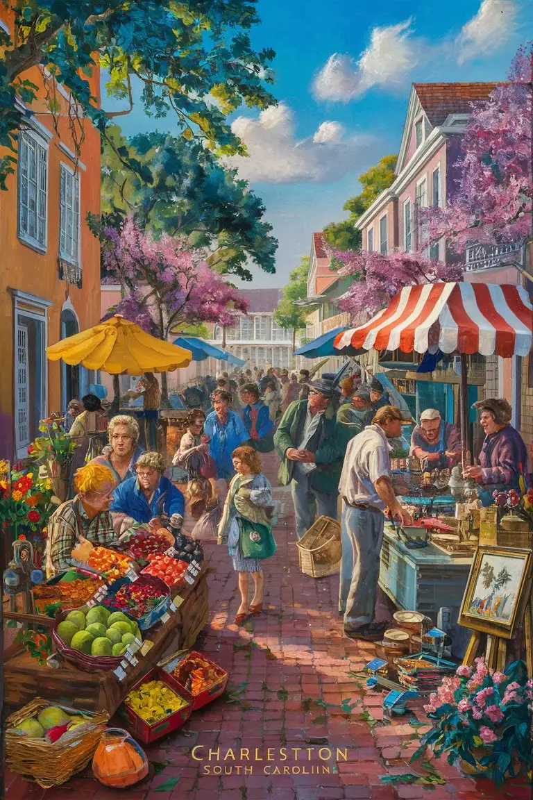 Vibrant-Charleston-Spring-Market-Local-Vendors-and-Colorful-Atmosphere