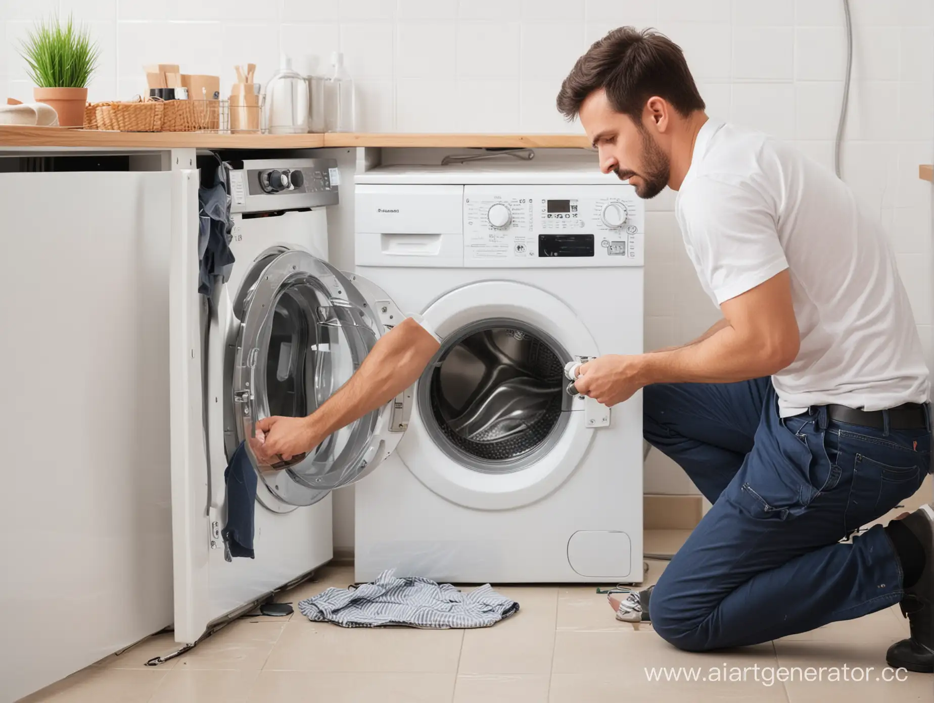 Skilled-Man-Fixing-Washing-Machine