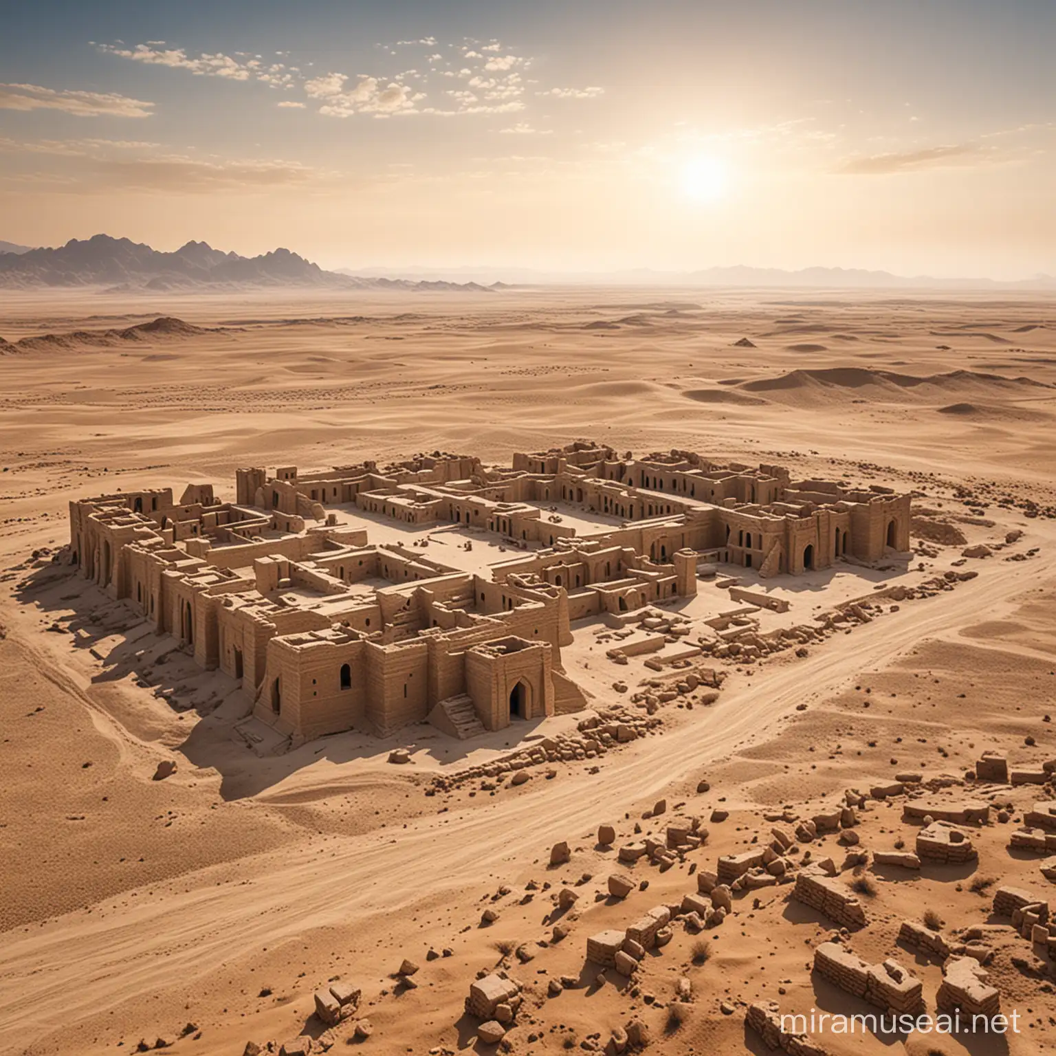 Exploring Ancient Persian Ruins in Vast Desert Landscape | MUSE AI