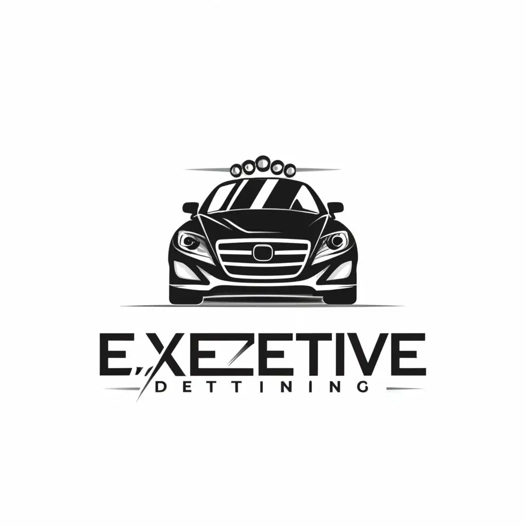a logo design,with the text "Executive Detailing", main symbol:Car,Moderate,be used in Automotive industry,clear background