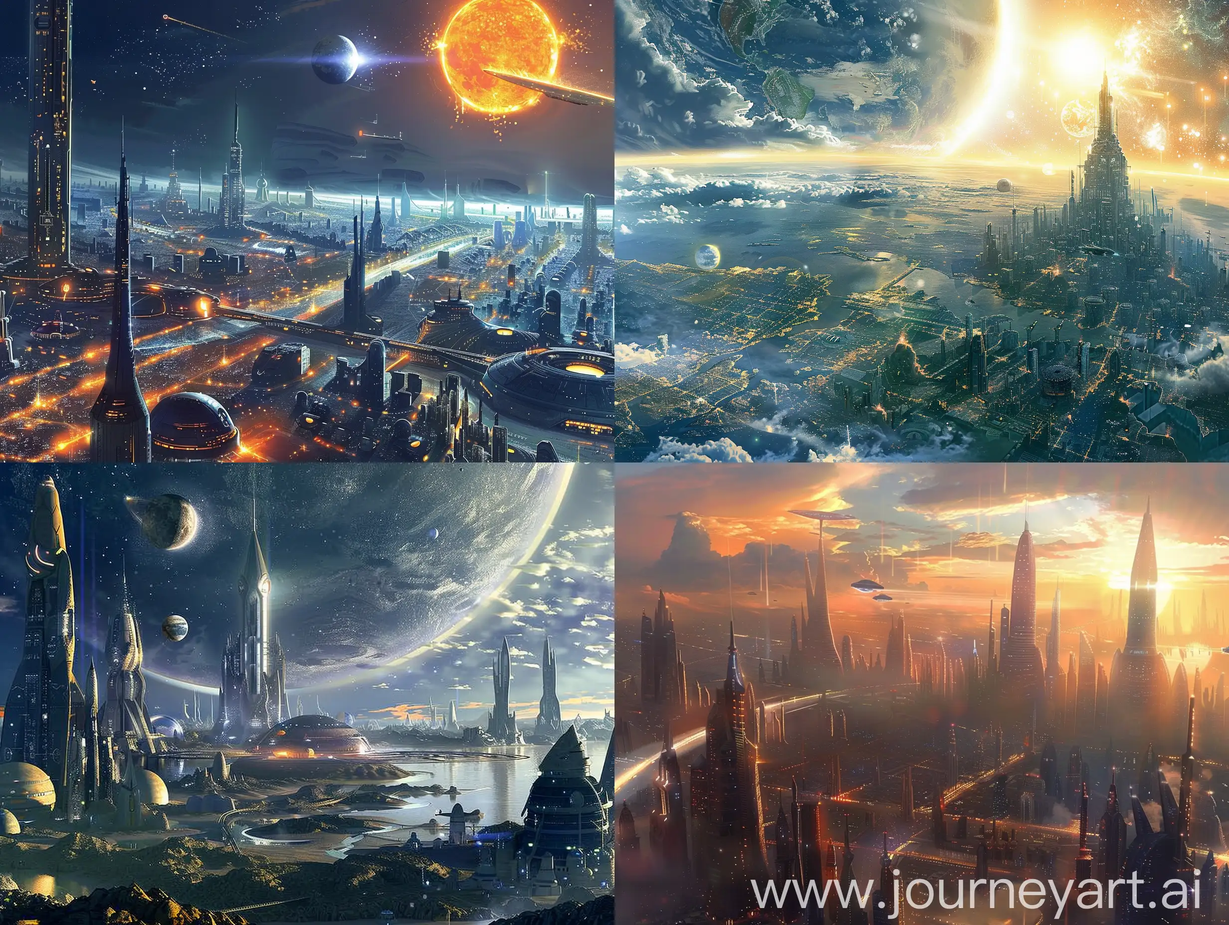 Futuristic,civilization 2,a futuristic civilization which can use power and energy of solar system,energy of sun,using outer space resources,hi tech technology,super advanced.All civilization is living on the solar system,avoid bad and distorted view.