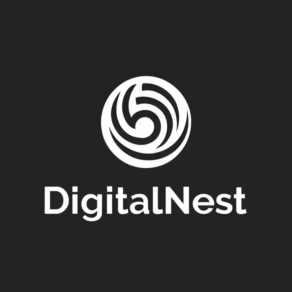 logo, DigitalNest, with the text "DigitalNest", typography
