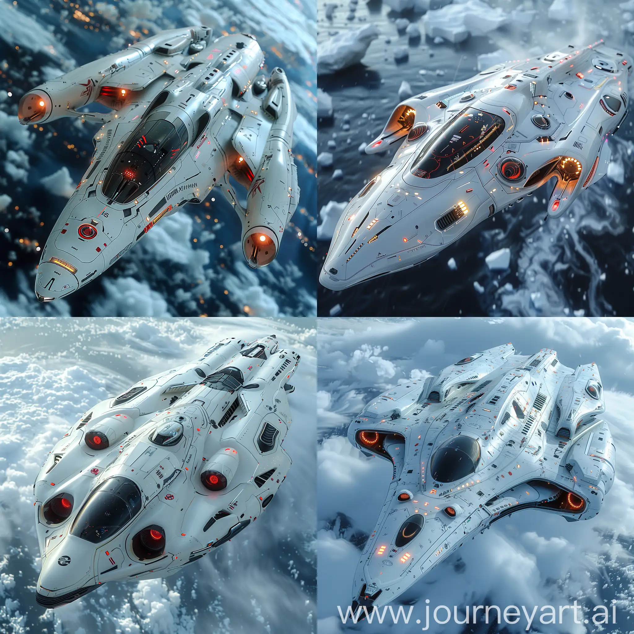 Sleek-Ultramodern-Futuristic-Spaceship-in-Octane-Render