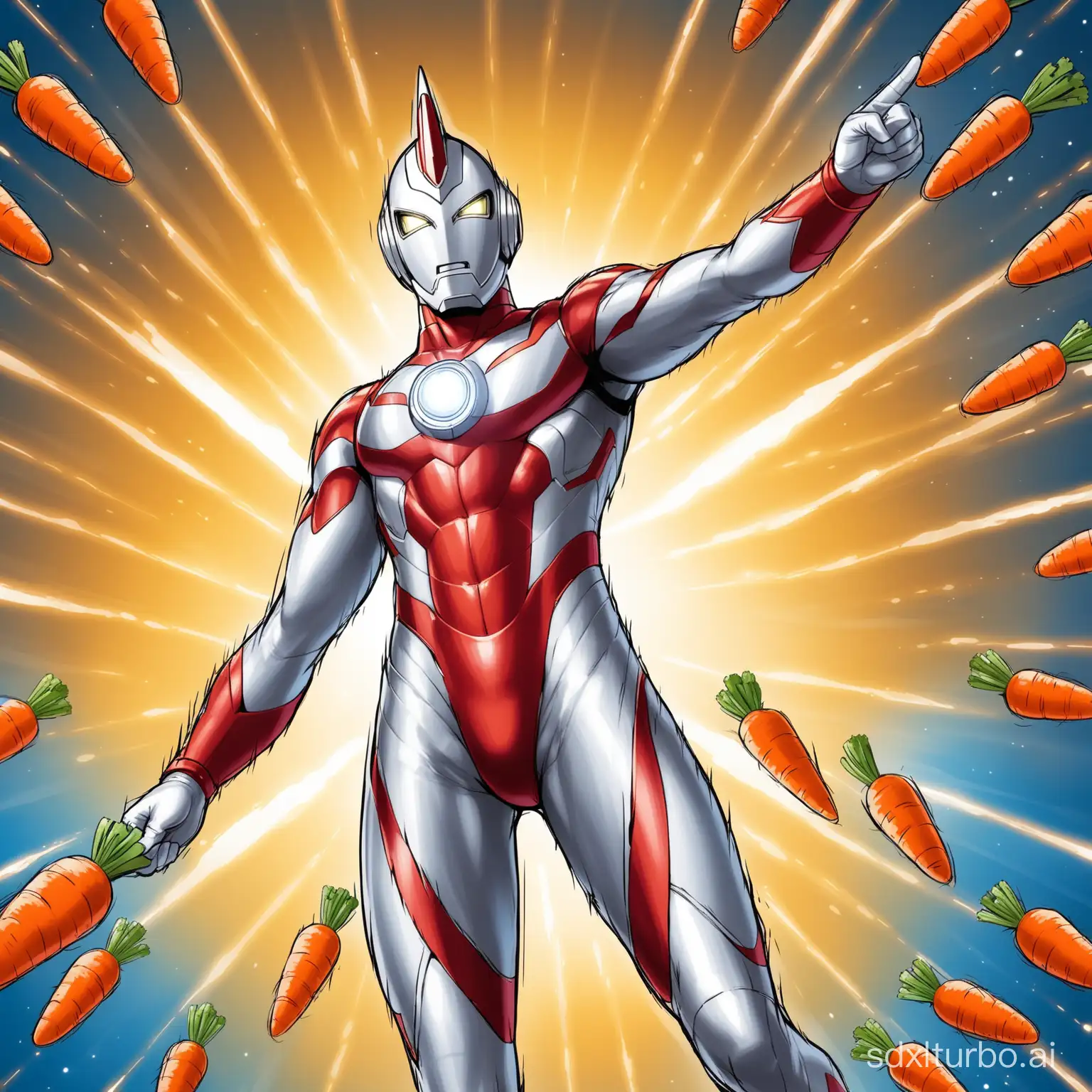 Ultraman and carrots
