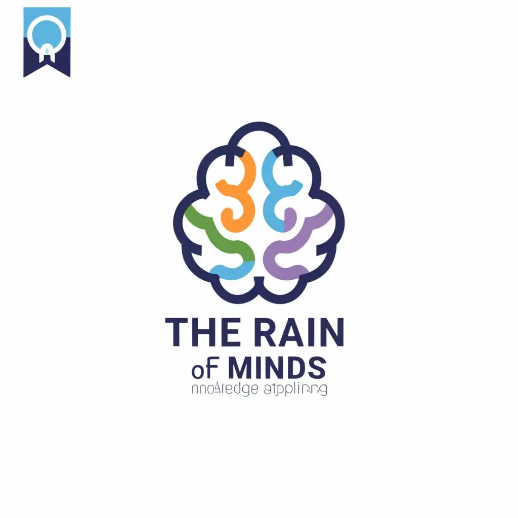 LOGO-Design-for-ELearning-Application-The-Rain-of-Minds-with-Intellectual-Drops-and-Digital-Umbrella
