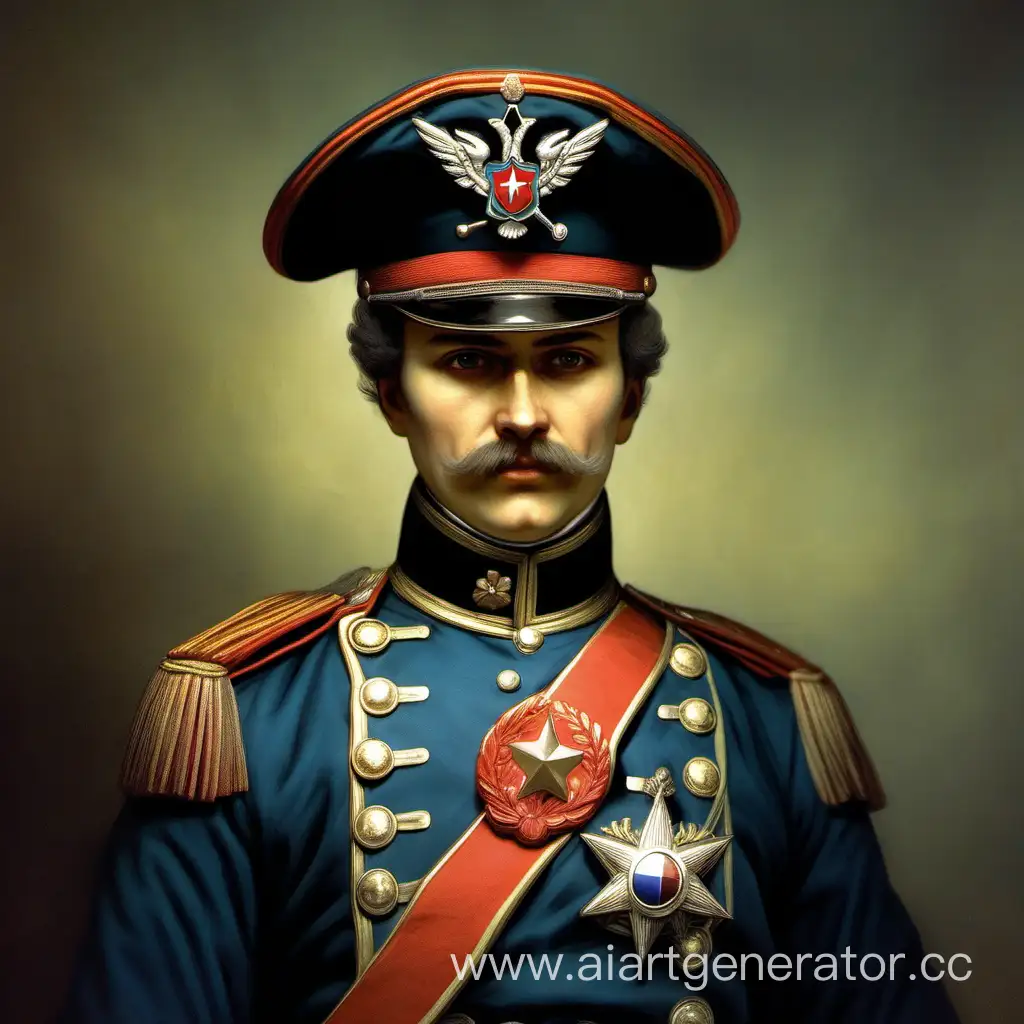 Russian-Army-Officer-in-Early-19th-Century-Uniform