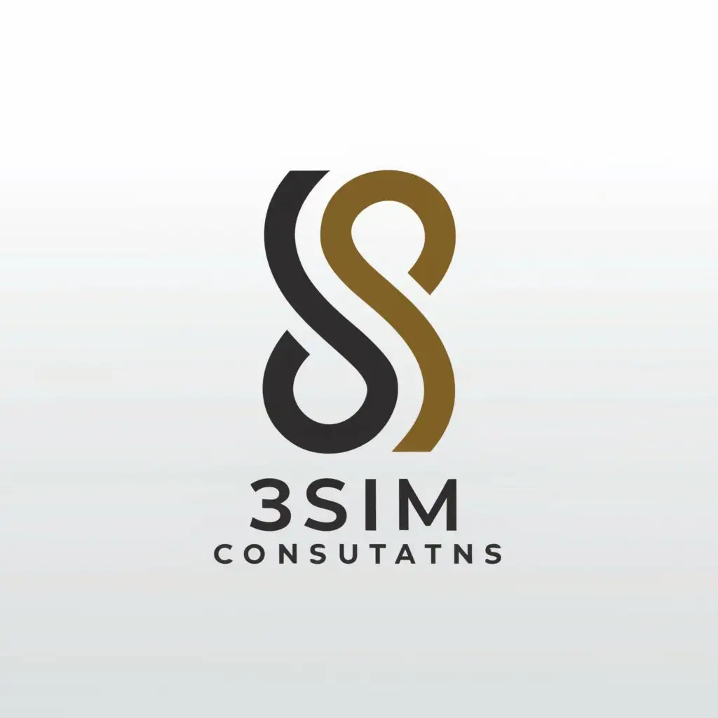 LOGO-Design-for-3SIM-Consultants-Modern-Infinity-Mark-on-Clear-Background