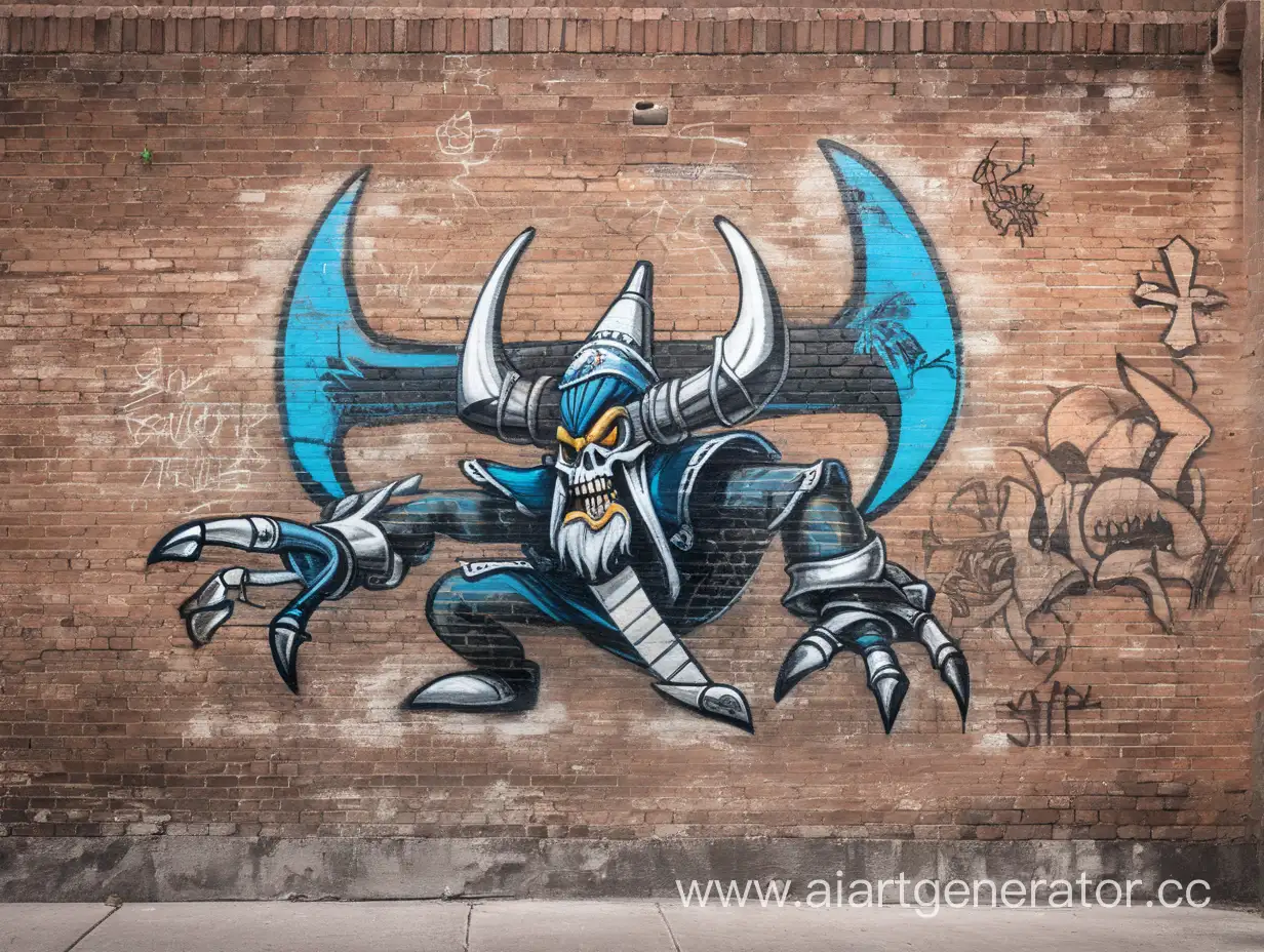 изображение в виде кирпичной стены, на которой изображено граффити CORSAIR