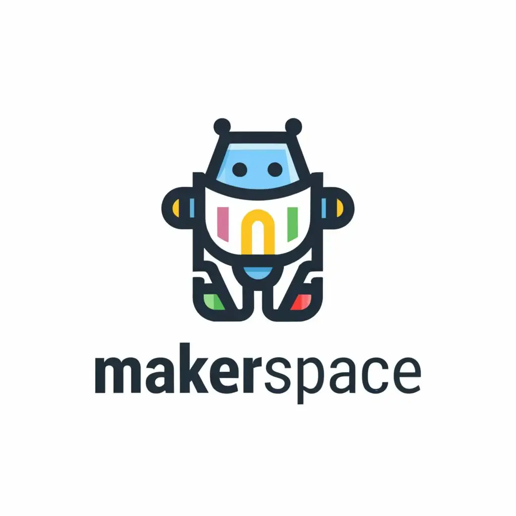 a logo design,with the text "makerSpace", main symbol:robotics,Moderate,clear background